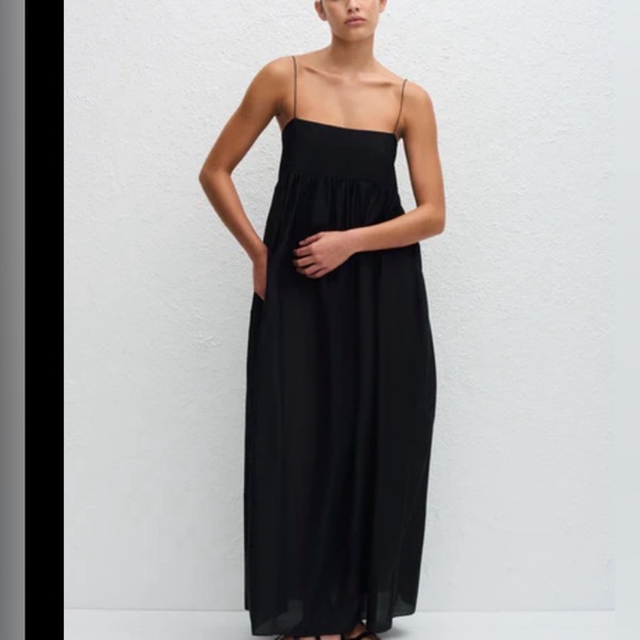 NWT| Matteau Linen Black Maxi Dress - Picture 2 of 6